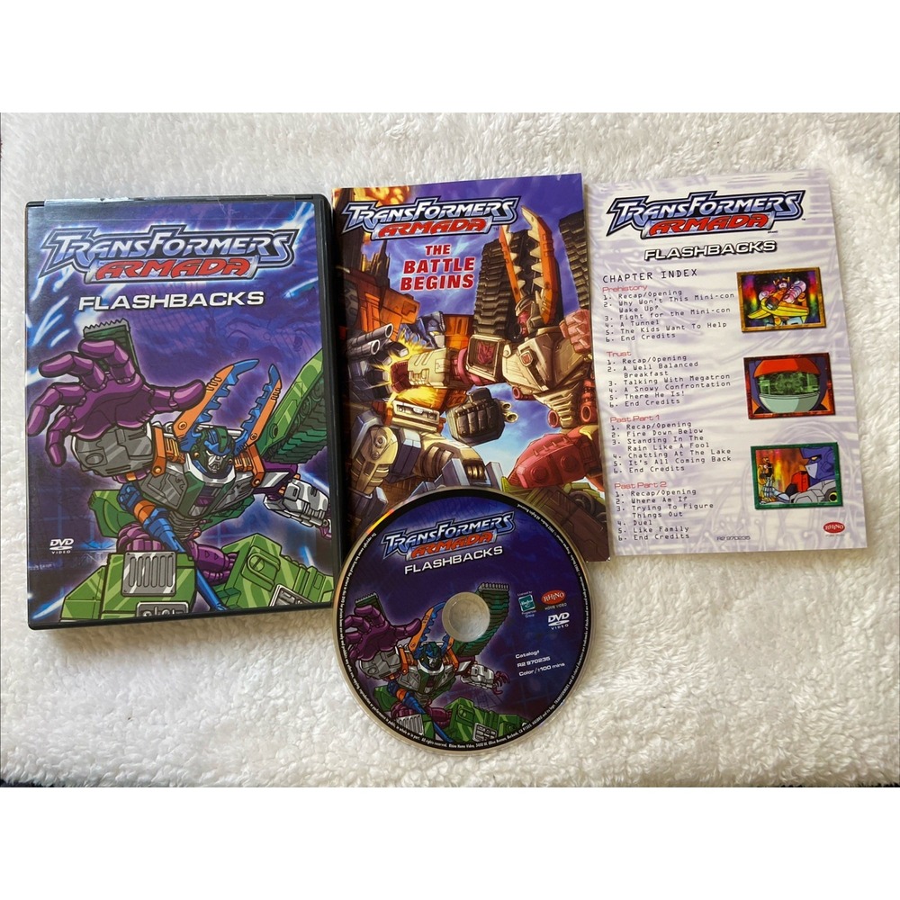 Transformers Armada Flashbacks Dvd Booklet Chapter Index Card Included‎ Hasbro